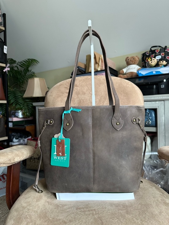 Montana West Large Holster 💯 Brown Distressed Leather Shoulder Bag New with Tag